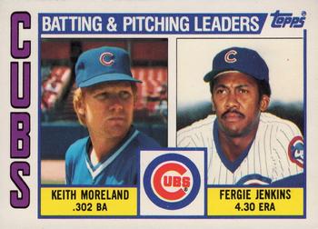 1984 Topps - Collector's Edition (Tiffany) #456 Cubs Leaders / Checklist (Keith Moreland / Fergie Jenkins) Front