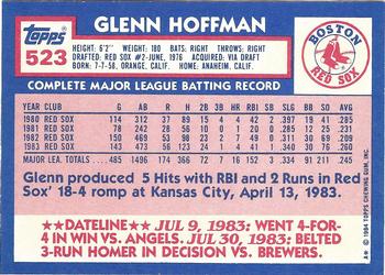 1984 Topps - Collector's Edition (Tiffany) #523 Glenn Hoffman Back