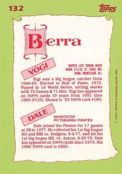 1985 Topps - Collector's Edition (Tiffany) #132 Yogi Berra / Dale Berra Back