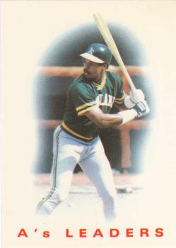 1986 Topps - Collector's Edition (Tiffany) #216 A's Leaders Front