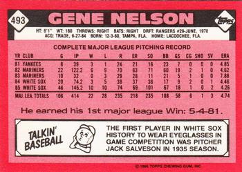 1986 Topps - Collector's Edition (Tiffany) #493 Gene Nelson Back