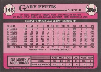 1989 Topps - Collector's Edition (Tiffany) #146 Gary Pettis Back
