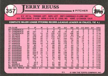 1989 Topps - Collector's Edition (Tiffany) #357 Jerry Reuss Back