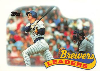 1989 Topps - Collector's Edition (Tiffany) #759 Brewers Leaders Front