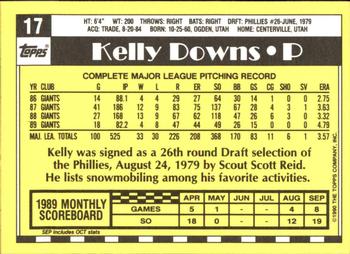 1990 Topps - Collector's Edition (Tiffany) #17 Kelly Downs Back