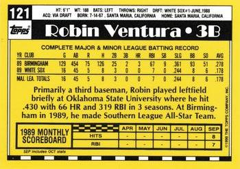 1990 Topps - Collector's Edition (Tiffany) #121 Robin Ventura Back