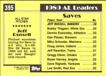 1990 Topps - Collector's Edition (Tiffany) #395 Jeff Russell Back