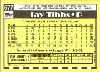 1990 Topps - Collector's Edition (Tiffany) #677 Jay Tibbs Back