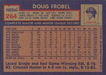 1984 Topps Nestle #264 Doug Frobel Back