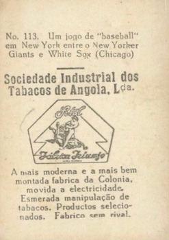 1928 Sociedade Industrial #113 Giants vs. White Sox Back