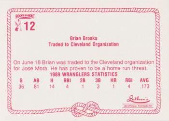 1989 Rock's Dugout Wichita Wranglers Update #12 Brian Brooks Back