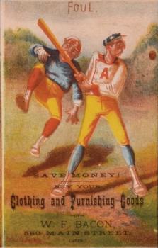 1878 Forbes Co. Baseball Comics (H804-6) #NNO Foul Front