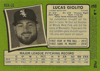 2020 Topps Heritage - Real One Autographs (High Number) #ROA-LG Lucas Giolito Back