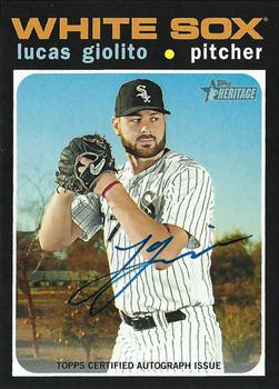 2020 Topps Heritage - Real One Autographs (High Number) #ROA-LG Lucas Giolito Front