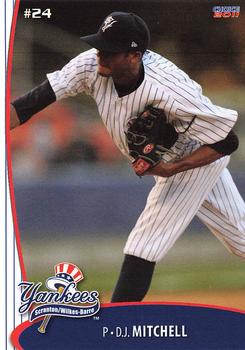 2011 Choice Scranton/Wilkes-Barre Yankees #11 D.J. Mitchell Front
