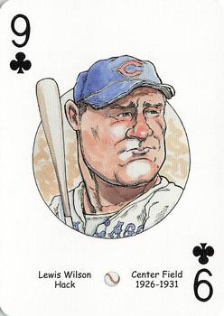 2005 Hero Decks Chicago Cubs Baseball Heroes Playing Cards #9♣ Hack Wilson Front