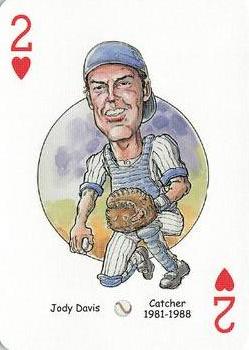 2005 Hero Decks Chicago Cubs Baseball Heroes Playing Cards #2♥ Jody Davis Front
