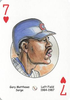 2005 Hero Decks Chicago Cubs Baseball Heroes Playing Cards #7♥ Gary Matthews Front