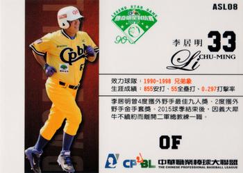 2015 CPBL - All-Star Legends #ASL08 Chu-Ming Lee Back
