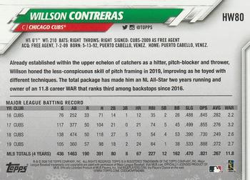 2020 Topps Holiday - Metallic #HW80 Willson Contreras Back