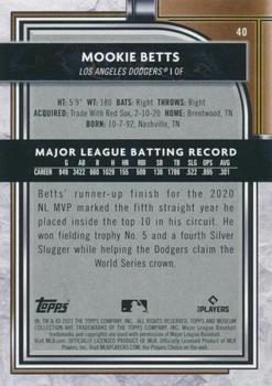 2021 Topps Museum Collection #40 Mookie Betts Back