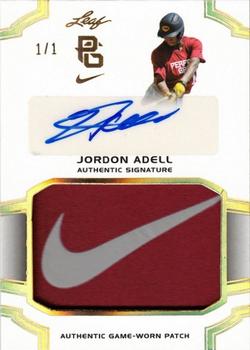 2016 Leaf Perfect Game National Showcase - Patch Autographs Gold Holofoil #PA-JA2 Jordon Adell Front