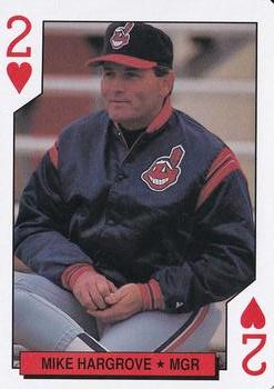 1992 Kahn's Cleveland Indians Playing Cards #2♥ Mike Hargrove Front