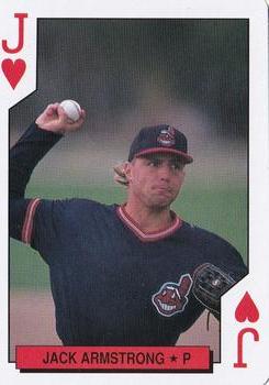 1992 Kahn's Cleveland Indians Playing Cards #J♥ Jack Armstrong Front