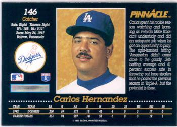 1993 Pinnacle #146 Carlos Hernandez Back