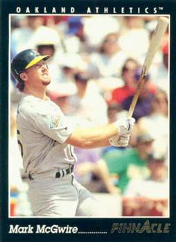 1993 Pinnacle #58 Mark McGwire Front