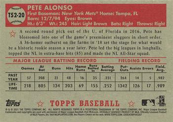 2021 Topps - 1952 Topps Redux #T52-20 Pete Alonso Back