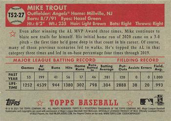 2021 Topps - 1952 Topps Redux #T52-27 Mike Trout Back