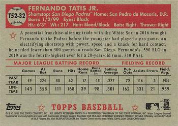 2021 Topps - 1952 Topps Redux #T52-32 Fernando Tatis Jr. Back