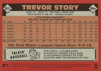 2021 Topps - 1986 Topps Baseball 35th Anniversary (Series One) #86B-29 Trevor Story Back