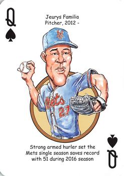 2018 Hero Decks New York Mets Baseball Heroes Playing Cards #Q♠ Jeurys Familia Front