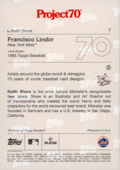 2021-22 Topps Project70 #7 Francisco Lindor Back