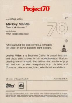 2021-22 Topps Project70 #77 Mickey Mantle Back
