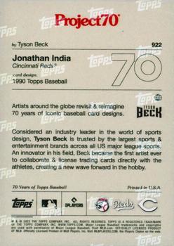 2021-22 Topps Project70 #922 Jonathan India Back