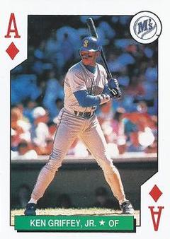 1991 International Playing Card Co. Major League All-Stars Playing Cards #A♦ Ken Griffey Jr. Front