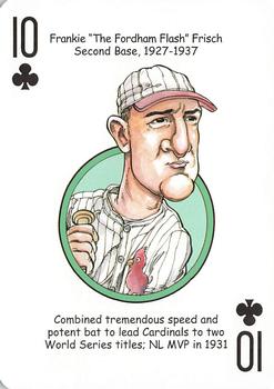 2012 Hero Decks St. Louis Cardinals Baseball Heroes Playing Cards #10♣ Frankie Frisch Front