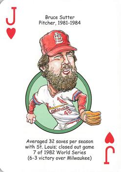 2012 Hero Decks St. Louis Cardinals Baseball Heroes Playing Cards #J♥ Bruce Sutter Front