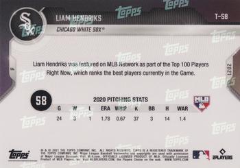 2021 Topps Now MLB Network's Top 100 #T-58 Liam Hendriks Back