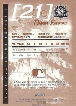1995 SplitSecond Arizona Fall League All Stars #NNO Darin Erstad Back