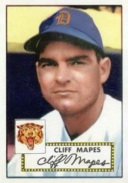 1952 Topps #103 Cliff Mapes Front