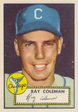 1952 Topps #211 Ray Coleman Front