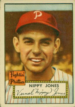 1952 Topps #213 Nippy Jones Front
