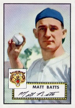 1952 Topps #230 Matt Batts Front