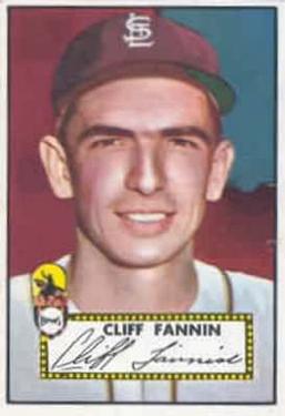 1952 Topps #285 Cliff Fannin Front