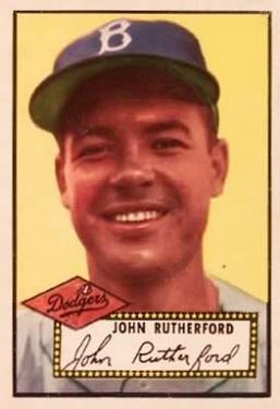 1952 Topps #320 John Rutherford Front
