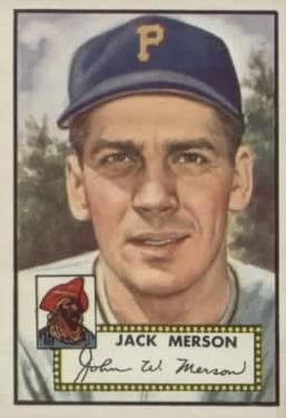 1952 Topps #375 Jack Merson Front